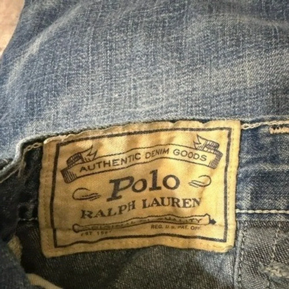 Ralph Lauren Polo Patchwork Sportsman Repaired Utility Denim Western Jeans 34x28